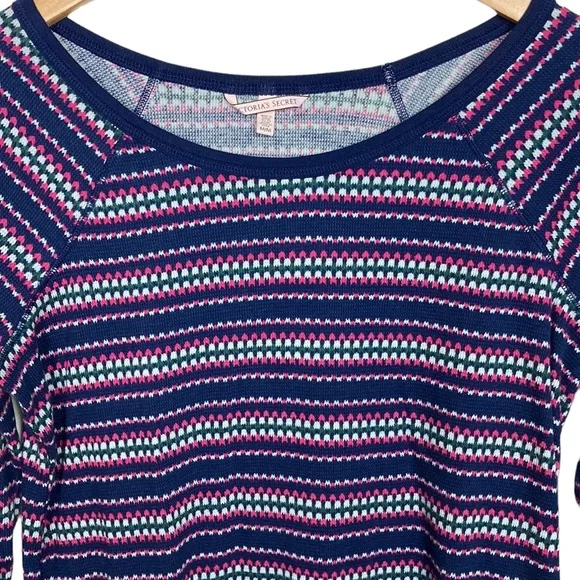 NEW Victoria's Secret Blue 2 Piece Knit  Pajama Set - Picture 16 of 16